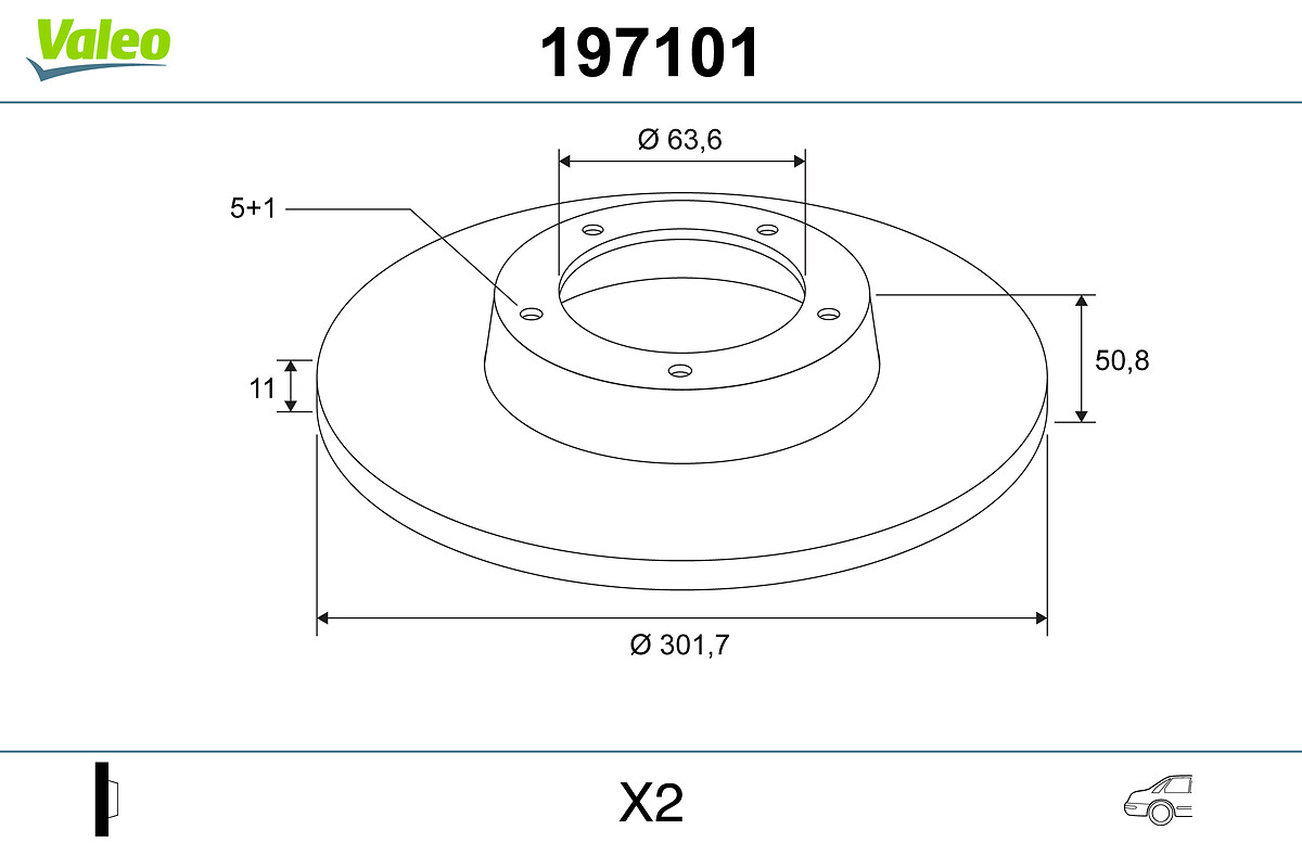 Disc frana VALEO 197101